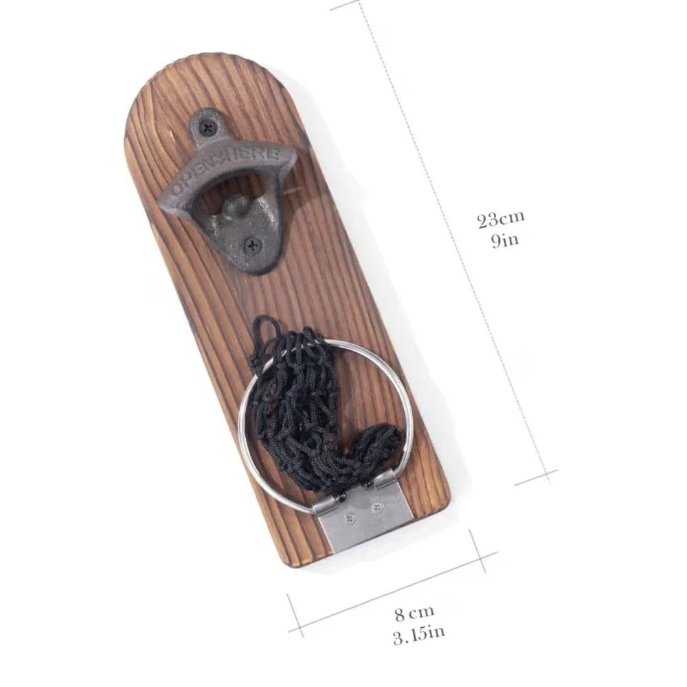 Magnetic Basketball Bottle‎ Opener Wooden Wall-mounted Beer Bottle Opener